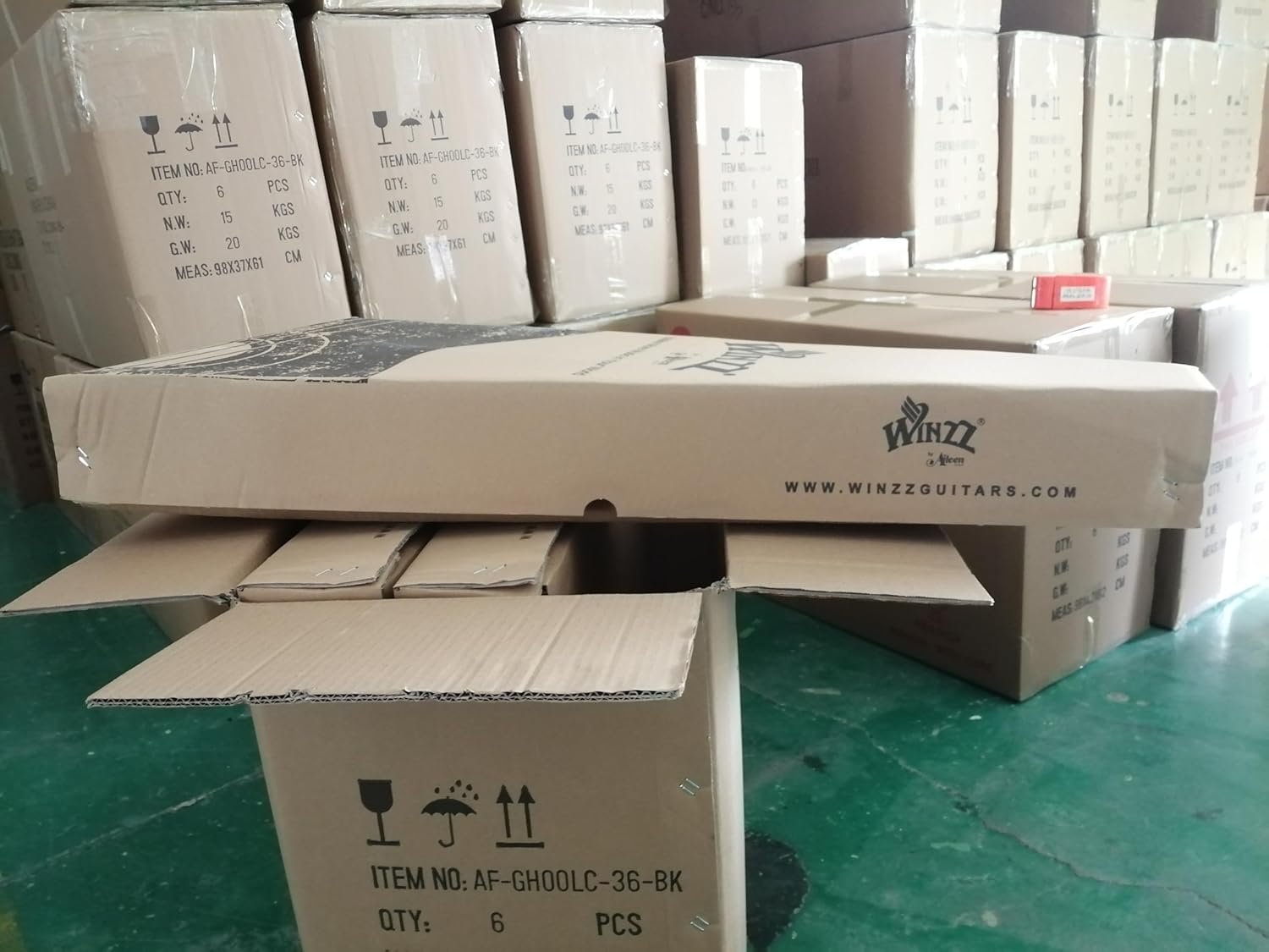 Winzz 40 Inches Acoustic Steel-string Guitar Beginner, Elegant Unique Color Design (Blue-green) - Image 10