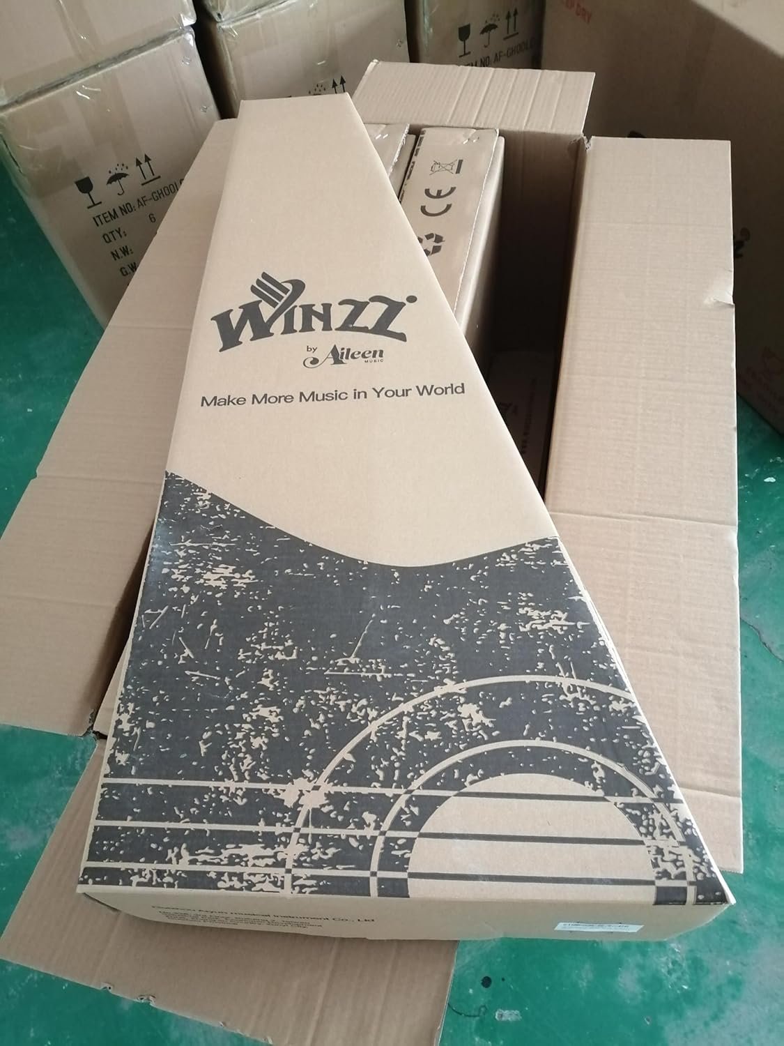 Winzz 40 Inches Acoustic Steel-string Guitar Beginner, Elegant Unique Color Design (Blue-green) - Image 11