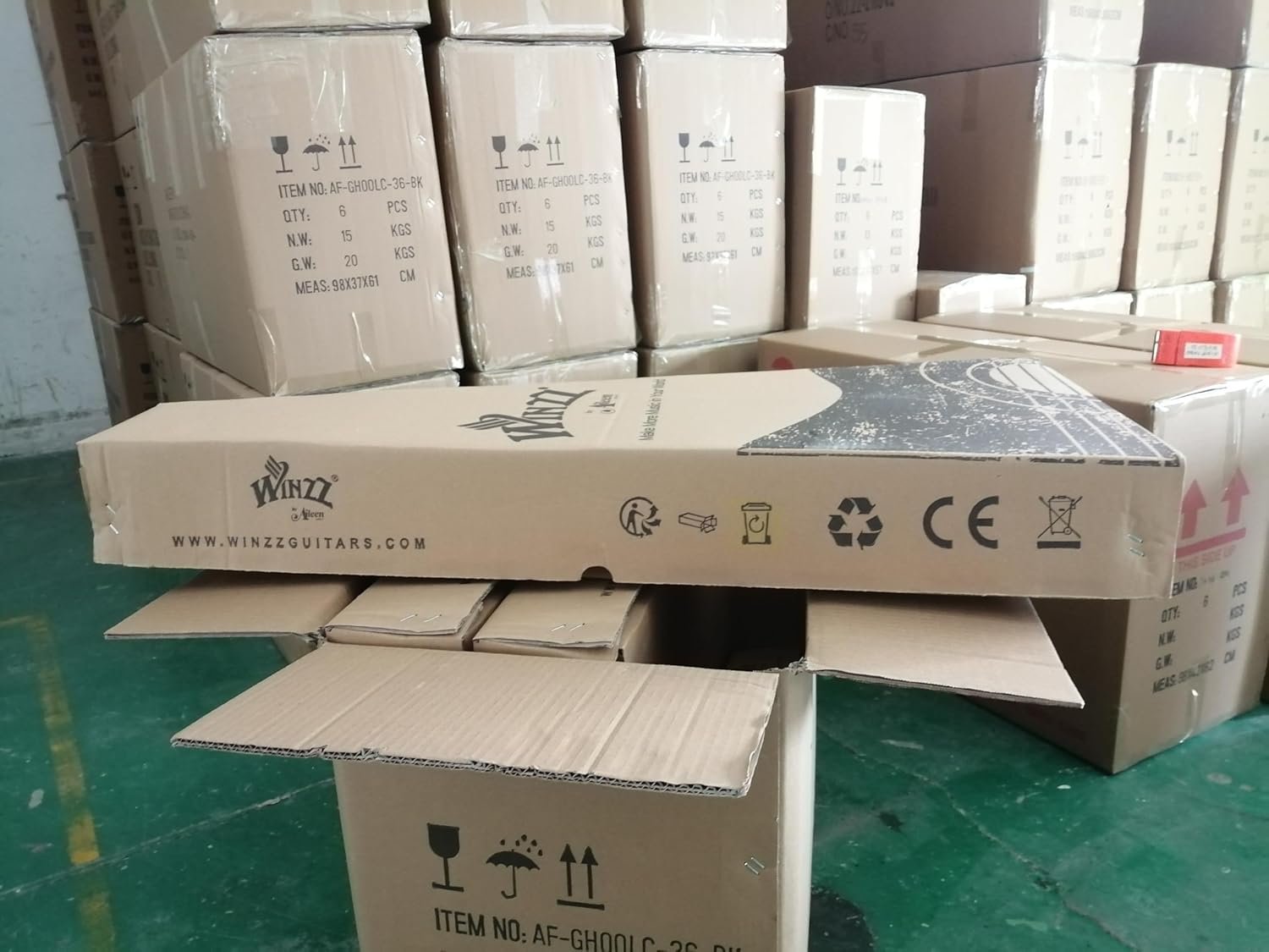 Winzz 40 Inches Acoustic Steel-string Guitar Beginner, Elegant Unique Color Design (Blue-green) - Image 12