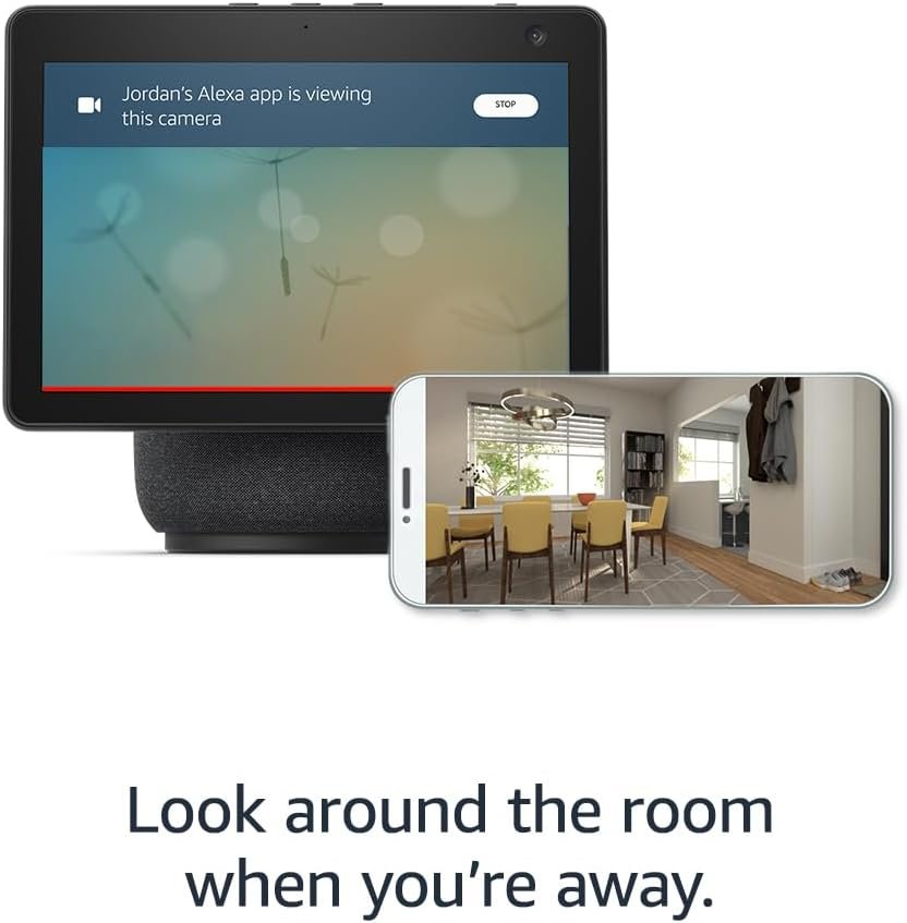 Echo Show 10 (Newest gen) | HD smart display with motion and Alexa | Charcoal Fabric - Image 4