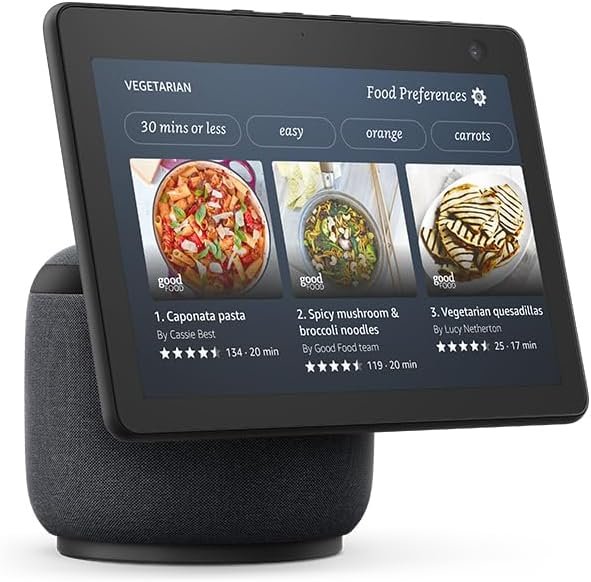 Echo Show 10 (Newest gen) | HD smart display with motion and Alexa | Charcoal Fabric - Image 3