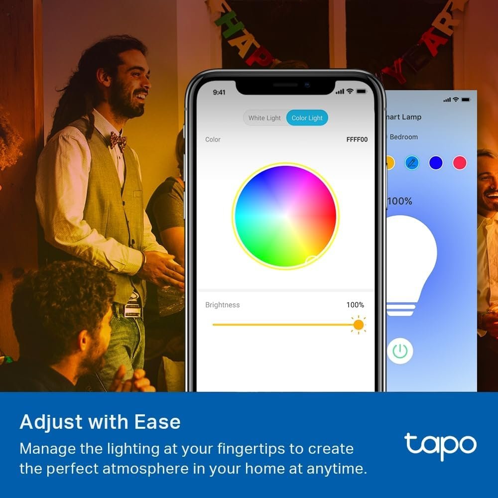 Tapo L530E Smart Bulb, E27 Multicolour Alexa Light Bulb, 8.3W (60W), Dimmable, Schedule & Timer, Away Mode, Energy Saving, Voice Control Alexa & Google, App Remote Control - Image 4