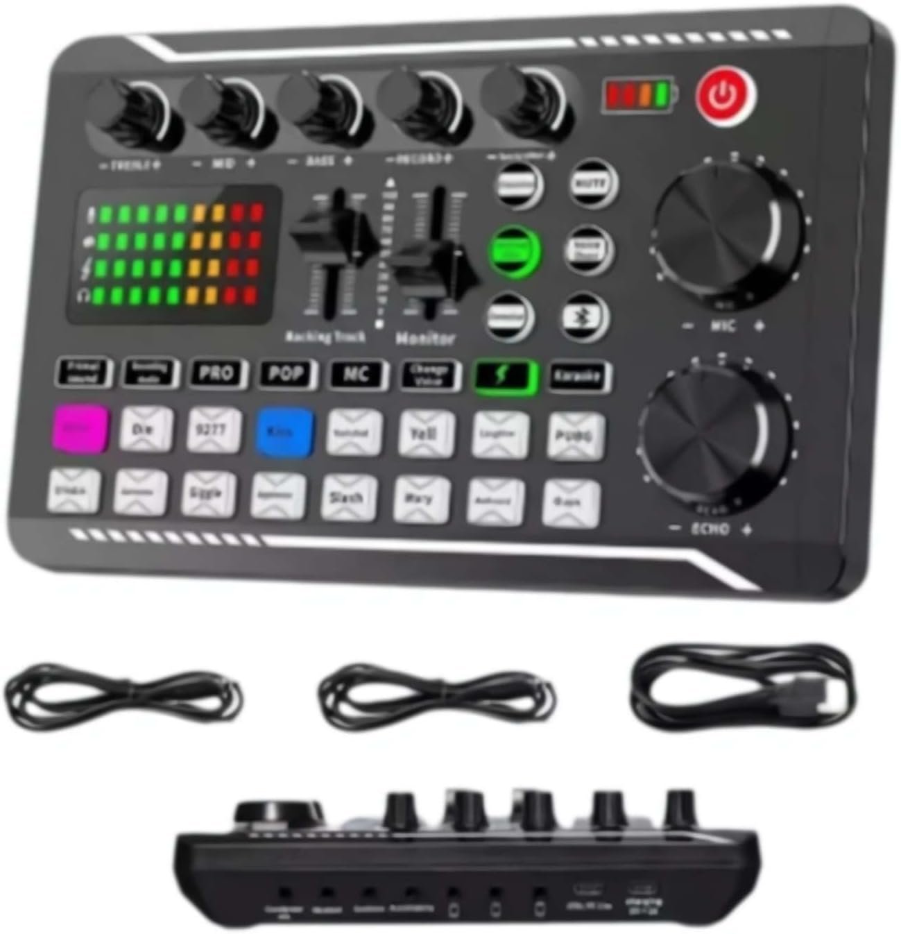 Generic F998 Live Sound Card with DJ Mixer Effects & Voice Changer, 16-Channel USB & Bluetooth Audio Mixer, Professional Podcast Production Studio Equipment, Perfect for Streaming/Podcasting/Gaming - Image 2