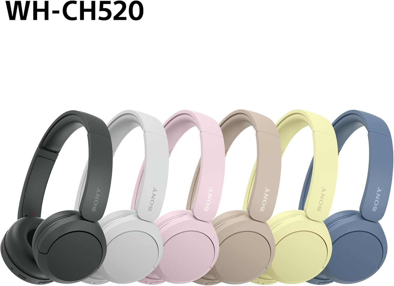 Sony WH-CH520 Wireless Bluetooth Headphones - up to 50 Hours Battery Life with Quick Charge, On-ear style - Blue - Image 11