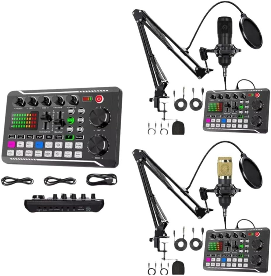 Generic F998 Live Sound Card with DJ Mixer Effects & Voice Changer, 16-Channel USB & Bluetooth Audio Mixer, Professional Podcast Production Studio Equipment, Perfect for Streaming/Podcasting/Gaming - Image 9