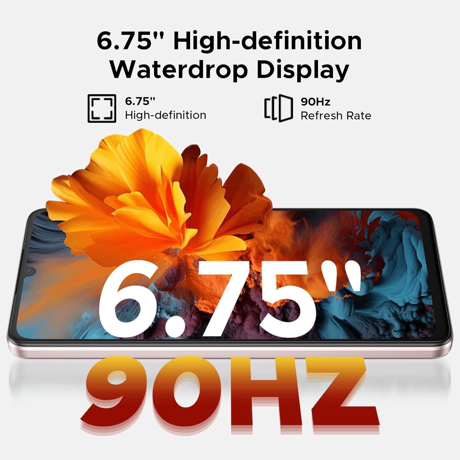 DOOGEE Note 58 Pro Mobile Phones, Android 15 Smartphone 2025, 6250mAh & 32GB+256GB, 6.75" HD+ 90Hz Display, 16MP+8MP, 4G Dual SIM Free Unlocked Phones, Widevine L1, Fingerprint/OTG/GPS/NFC, Golden - Image 6