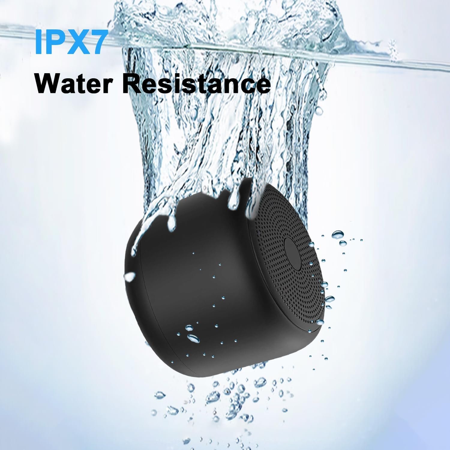 Portable Bluetooth Speaker, BT5.3 Wireless IPX7 Waterproof Mini Speaker with Loud Stereo Sound,10 Hours Playtime, Rechargeable Battery, Built-in Microphone, for iPhone Samsung - Image 3
