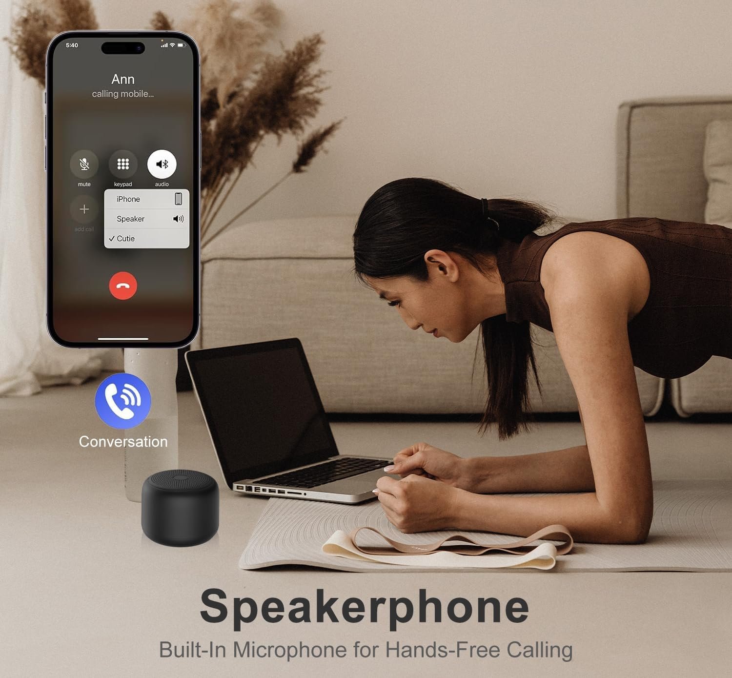 Portable Bluetooth Speaker, BT5.3 Wireless IPX7 Waterproof Mini Speaker with Loud Stereo Sound,10 Hours Playtime, Rechargeable Battery, Built-in Microphone, for iPhone Samsung - Image 7