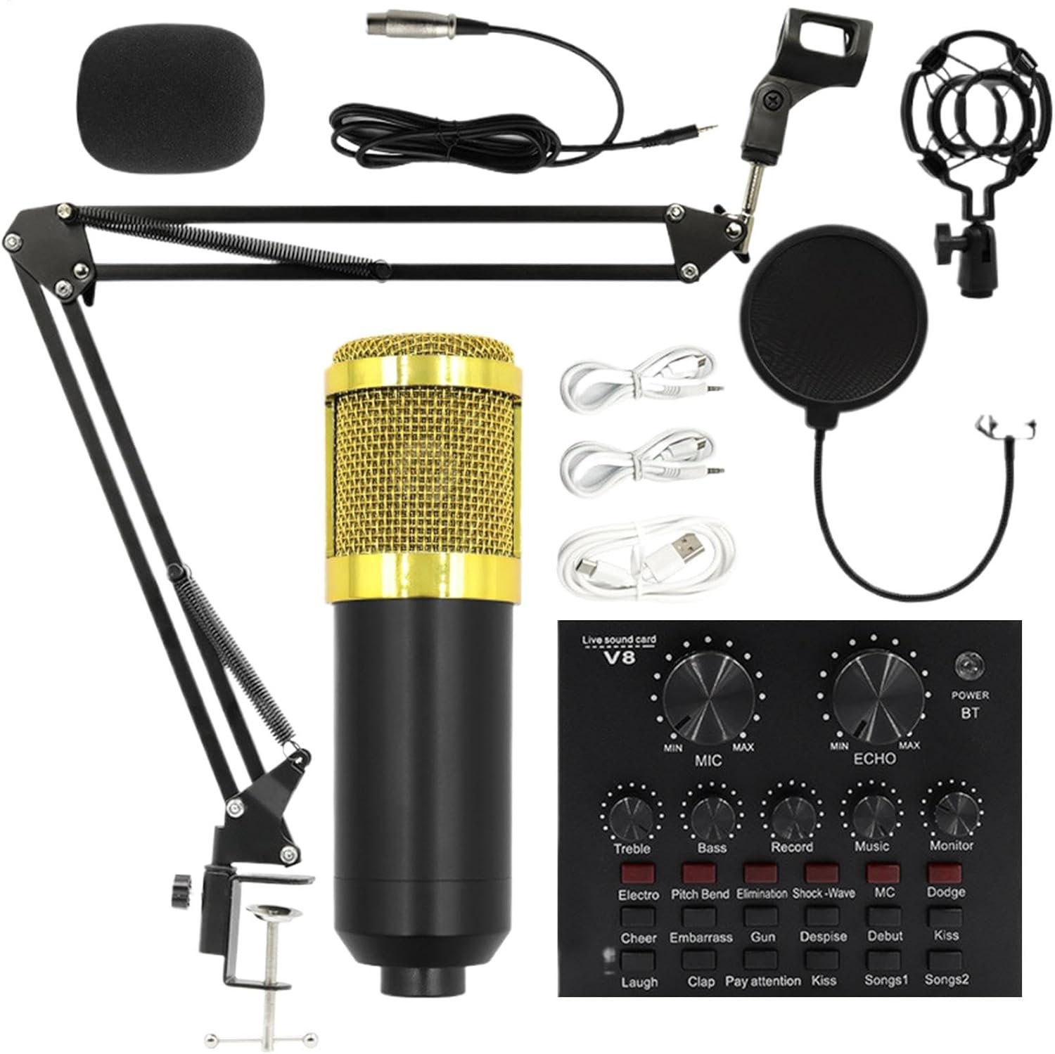 Live Streaming Equipment - Professional Live Streaming Equipment | Recording Studio Equipment | Streaming Mic Kit | Live Streaming Sound Card Set for Recording and Live Streaming - Image 2