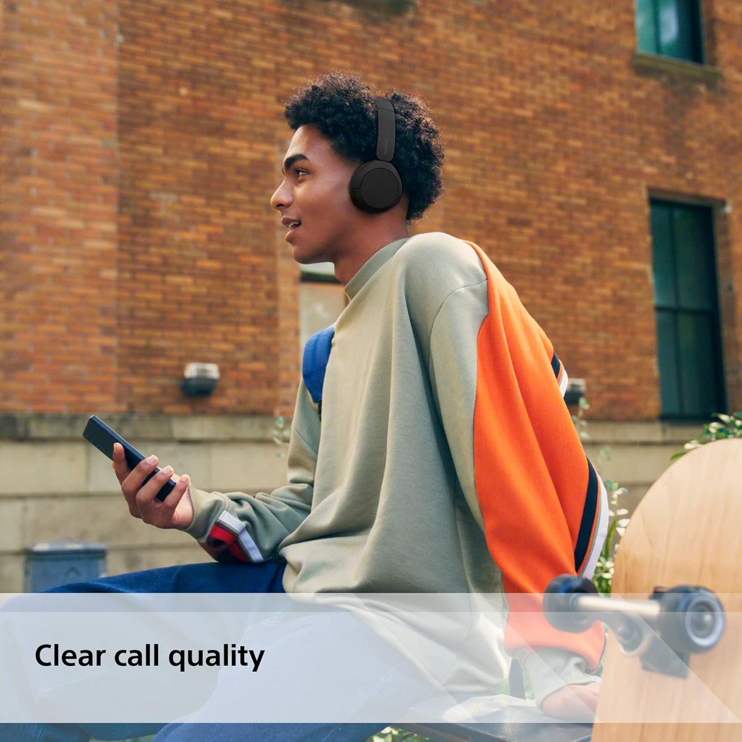 Sony WH-CH520 Wireless Bluetooth Headphones - up to 50 Hours Battery Life with Quick Charge, On-ear style - Black - Image 3