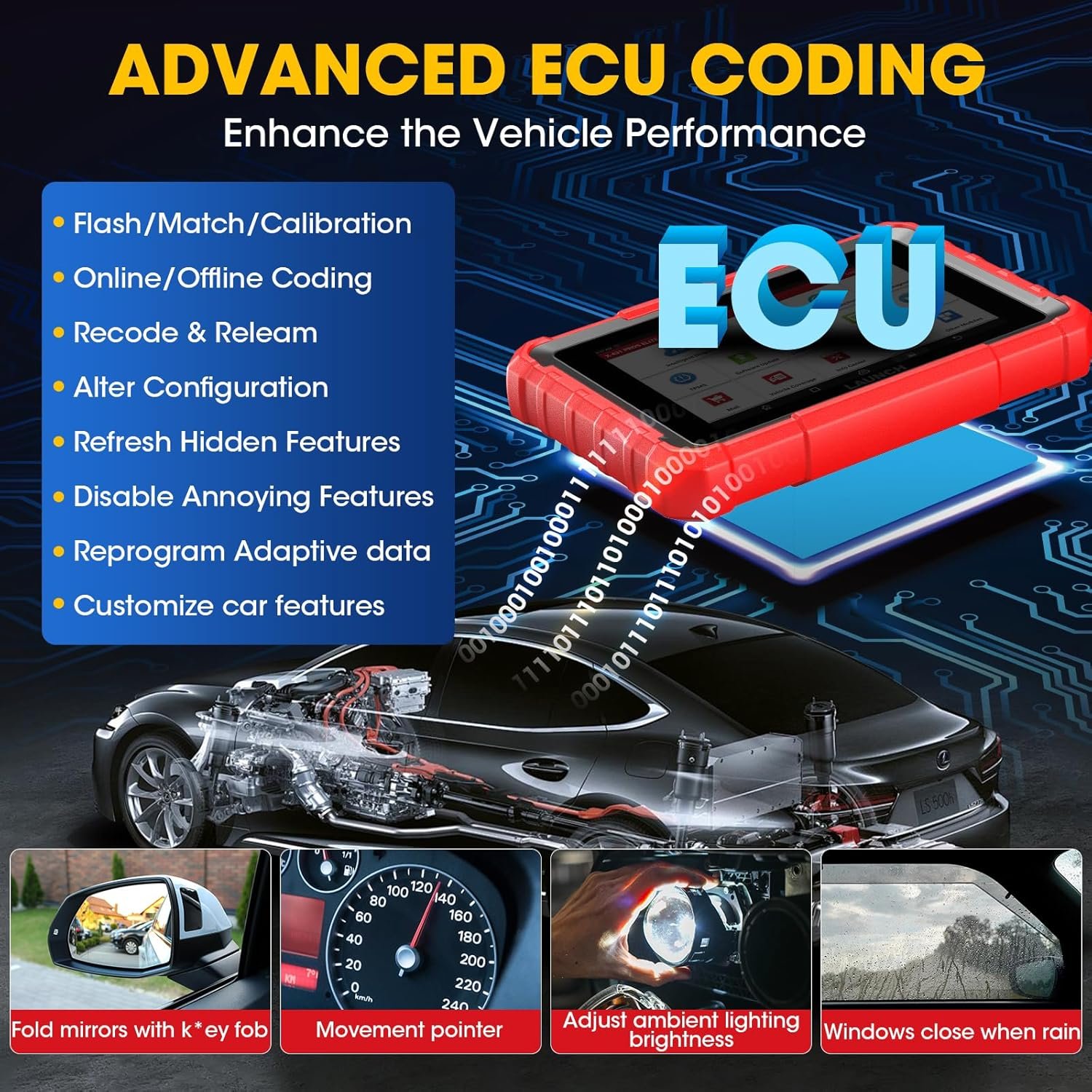 LAUNCH X431 PROS ELITE Bi-directional Diagnostic Scanner, ECU Online Coding, All System Scan Tool, Support 38+ Services, CANFD&DoIP, Guide Function, 2 Years Free Update - Image 4