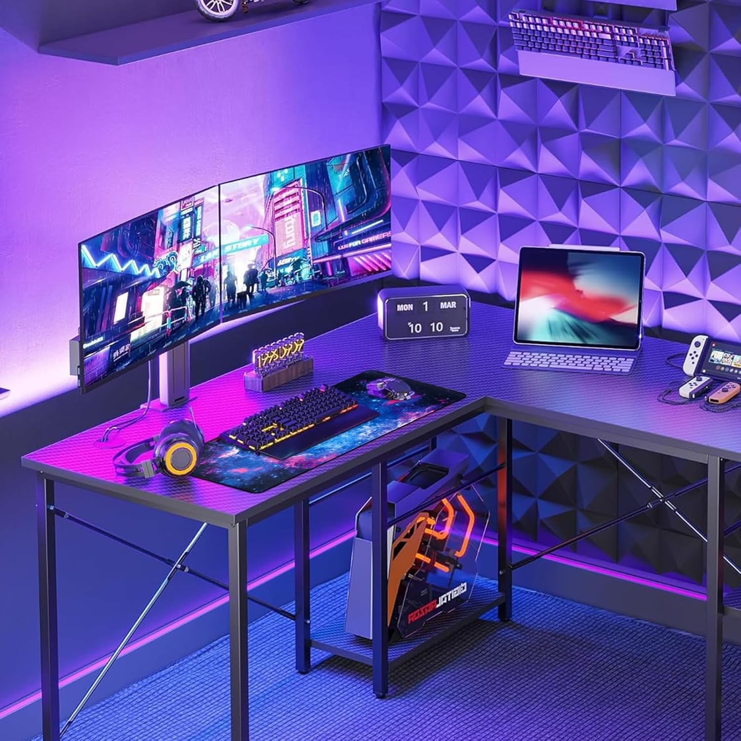 Galaxy Nebula Mouse Mat Non-Slip Rubber Base Gaming Mouse Pad for Computers Laptop Office Desk Accessories Desk Mat (Nebula) - Image 6