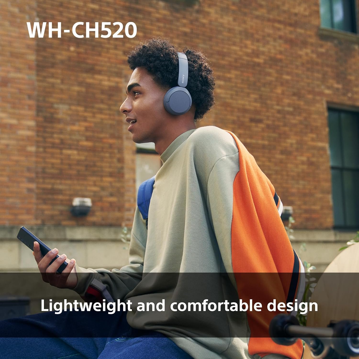 Sony WH-CH520 Wireless Bluetooth Headphones - up to 50 Hours Battery Life with Quick Charge, On-ear style - Blue - Image 5